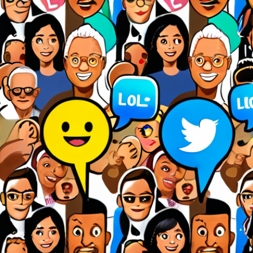 **Prompt 1: The Fast-Paced Evolution of Language through Social Media**
    A vibrant, dynamic illustration depicting the rapid evolution of modern language driven by social media. Diverse individuals, spanning different generations, are engaged in digital communication on smartphones and tablets. Speech bubbles and visual overlays burst with a colorful array of emojis, popular internet abbreviations (like "lol", "POV", "DM"), and quickly appearing and disappearing slang terms. The scene conveys speed, informality, and the dominant role of visual communication, with a high-energy, digital aesthetic that hints at the continuous blend of text and imagery in daily discourse.